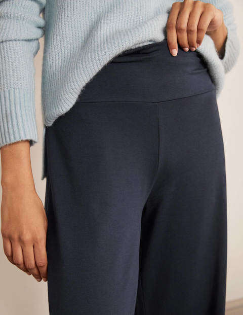 Wide Leg Jersey Pants - Navy Wide Leg Jersey Pants - Navy