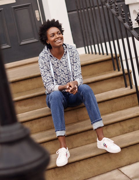 Jersey Lounge Hoodie - Grey Marl, Daydream Mono Jersey Lounge Hoodie - Grey Marl, Daydream Mono