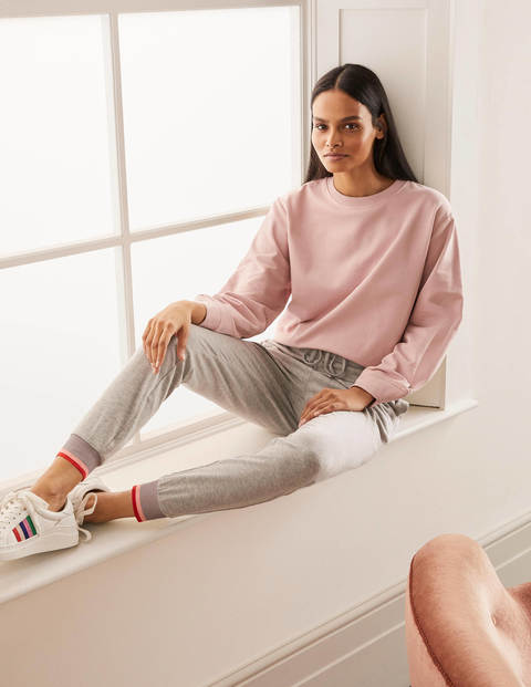 Cuffed Jersey Joggers - Grey Marl Cuffed Jersey Joggers - Grey Marl