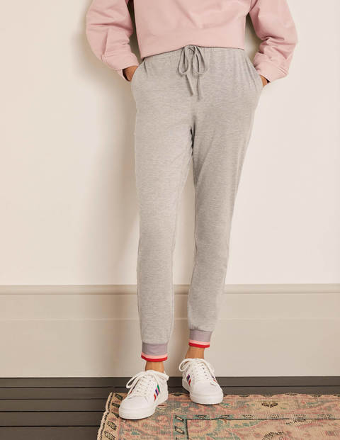 Cuffed Jersey Joggers - Grey Marl Cuffed Jersey Joggers - Grey Marl