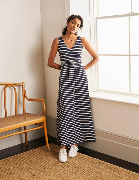 Sienna Jersey Maxi Dress - Navy/Ivory Sienna Jersey Maxi Dress - Navy/Ivory