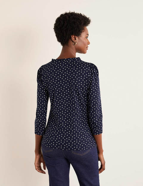 Freya Jerseyshirt - Navy, Dreifach-Tupfen Freya Jerseyshirt - Navy, Dreifach-Tupfen