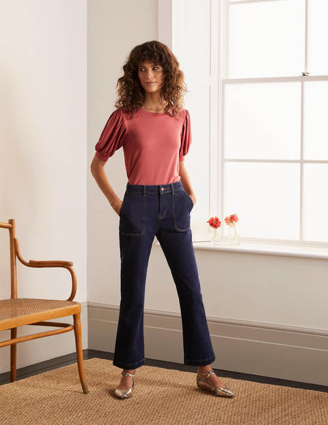 Holly Jerseyshirt mit Puffärmeln - Staubrot Holly Jerseyshirt mit Puffärmeln - Staubrot