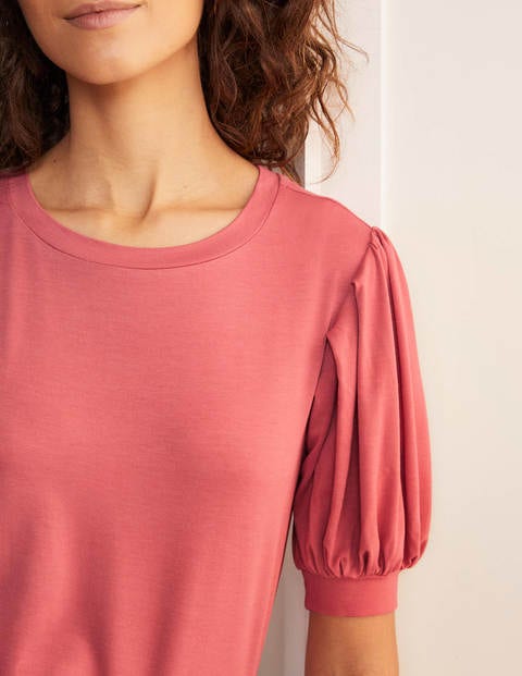Holly Jerseyshirt mit Puffärmeln - Staubrot Holly Jerseyshirt mit Puffärmeln - Staubrot