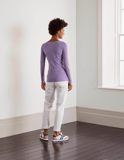 Double Layer V-neck Top - Cool Violet Double Layer V-neck Top - Cool Violet