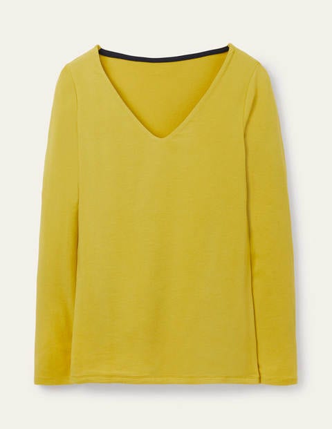 Double Layer V-neck Top - Chartreuse Double Layer V-neck Top - Chartreuse