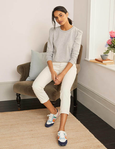 Puff Sleeve Sweatshirt - Grey Marl Puff Sleeve Sweatshirt - Grey Marl