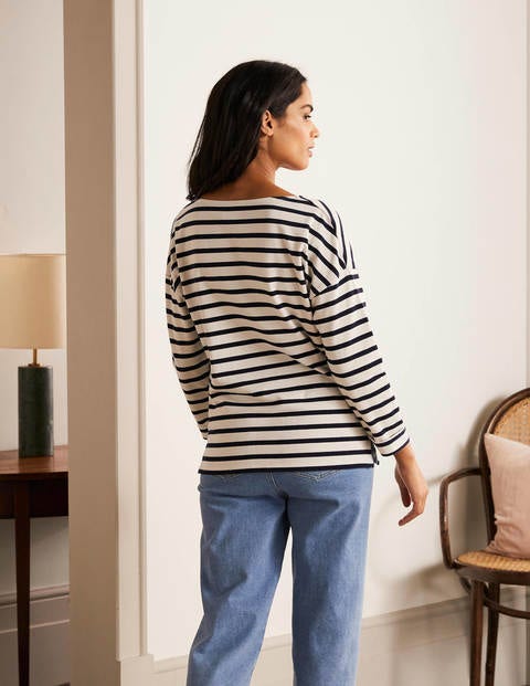 Rosie Jersey Top - Ivory/Navy Rosie Jersey Top - Ivory/Navy