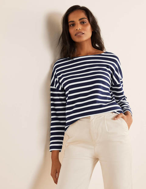 Rosie Jersey Top - Navy/Ivory Rosie Jersey Top - Navy/Ivory