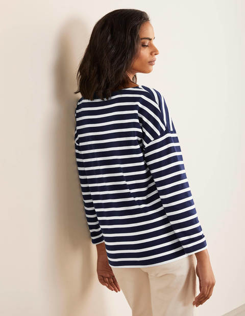 Rosie Jersey Top - Navy/Ivory Rosie Jersey Top - Navy/Ivory