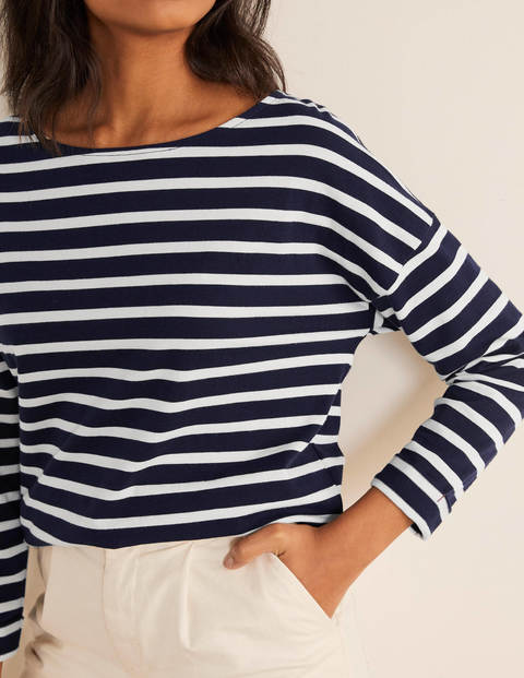 Rosie Jersey Top - Navy/Ivory Rosie Jersey Top - Navy/Ivory