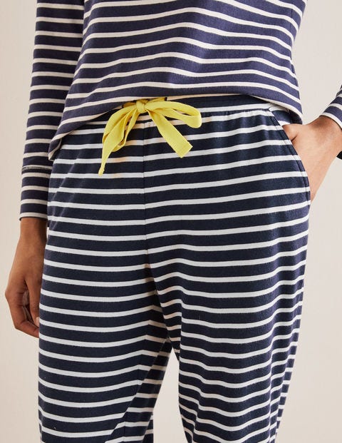 Alba Jersey-Schlafanzughose - Navy/Naturweiß, Gestreift Alba Jersey-Schlafanzughose - Navy/Naturweiß, Gestreift