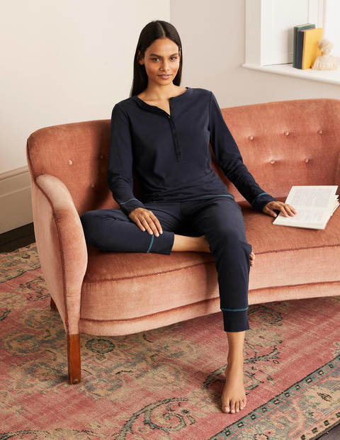 Alba Jersey Pyjama Top - Navy Alba Jersey Pyjama Top - Navy