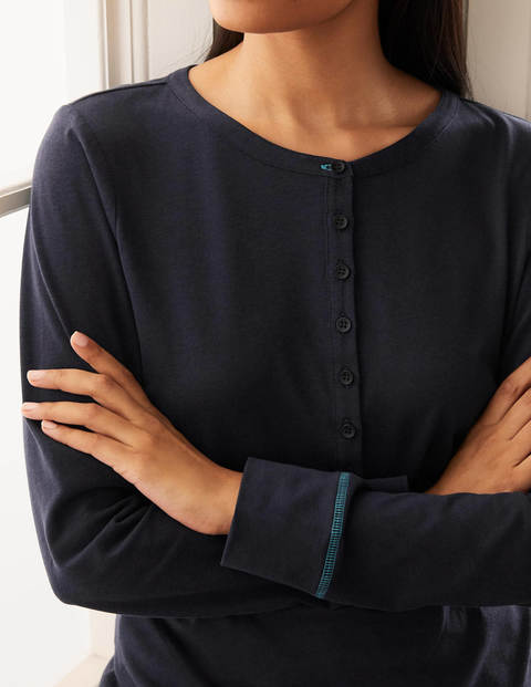 Alba Jersey Pyjama Top - Navy Alba Jersey Pyjama Top - Navy