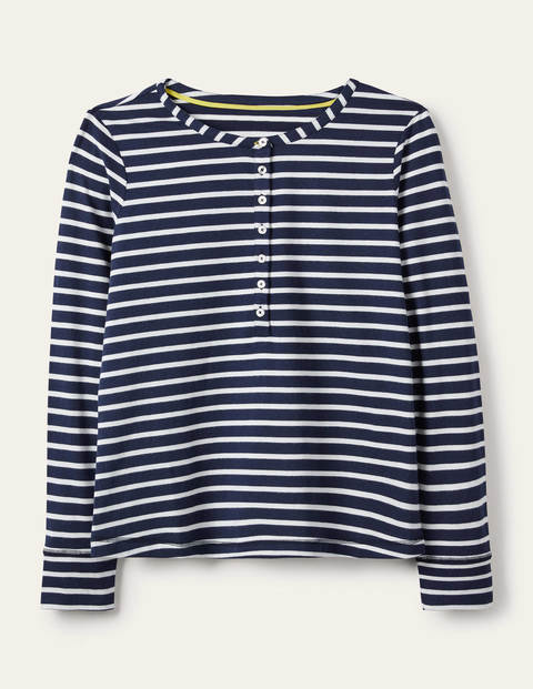 Alba Jersey-Schlafanzugoberteil - Navy/Naturweiß, Gestreift Alba Jersey-Schlafanzugoberteil - Navy/Naturweiß, Gestreift