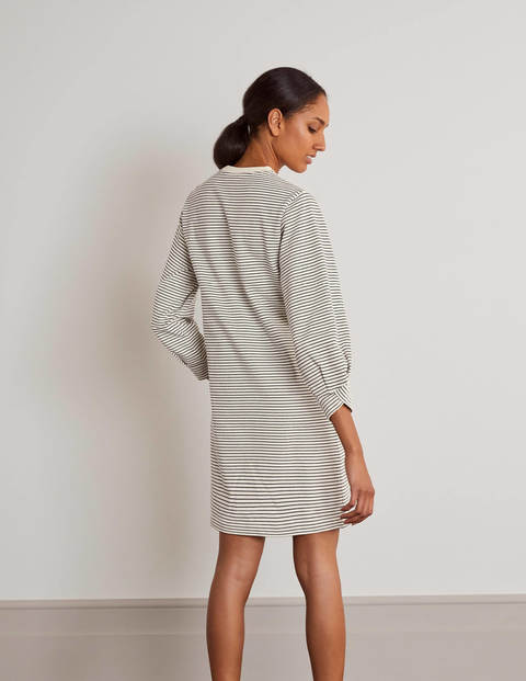 Verity Sweatshirt Dress - Ivory/Navy Verity Sweatshirt Dress - Ivory/Navy