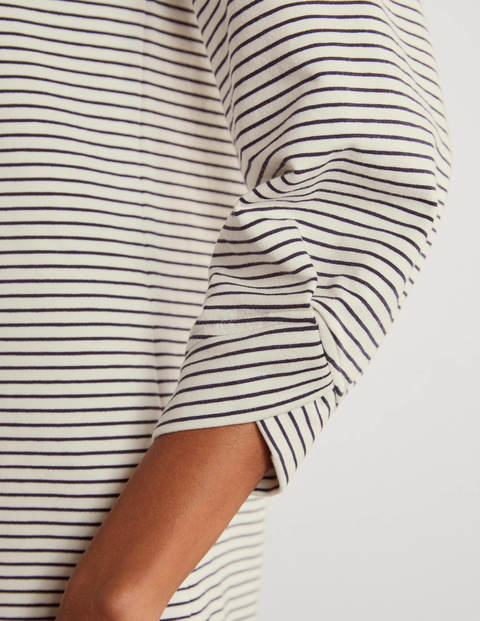 Verity Sweatshirt Dress - Ivory/Navy Verity Sweatshirt Dress - Ivory/Navy