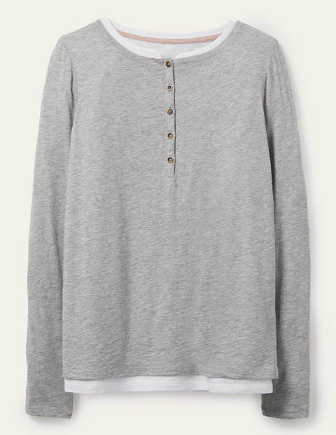 Tara Double Layer Top - Grey Marl Tara Double Layer Top - Grey Marl