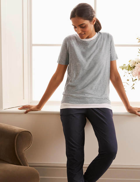 Sarah Double Layer Top - Grey Marl Sarah Double Layer Top - Grey Marl