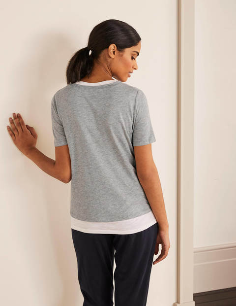 Top Sarah double épaisseur - Gris chiné Top Sarah double épaisseur - Gris chiné
