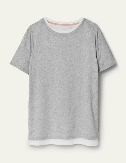 Sarah Double Layer Top - Grey Marl Sarah Double Layer Top - Grey Marl