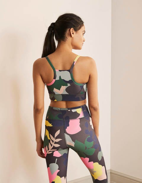 Jessica Active Bra - Asphalt, Pressed Bloom Jessica Active Bra - Asphalt, Pressed Bloom