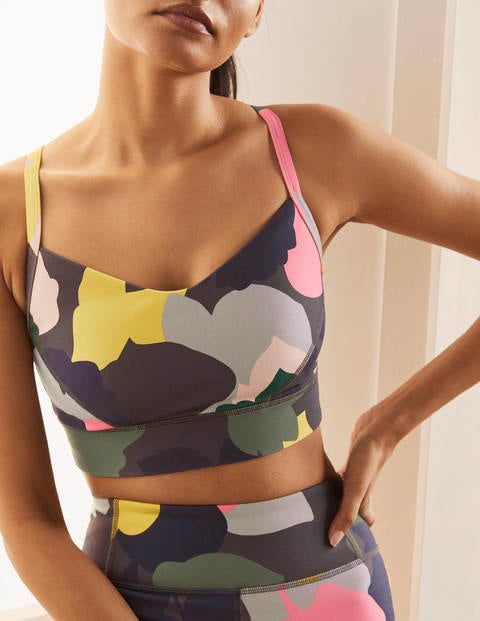 Jessica Active Bra - Asphalt, Pressed Bloom Jessica Active Bra - Asphalt, Pressed Bloom
