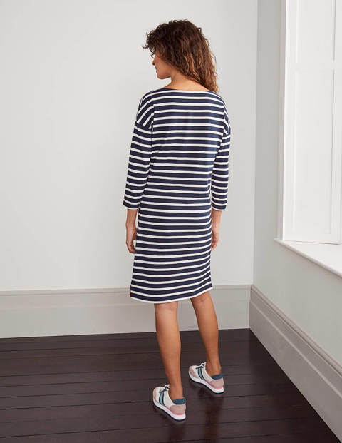 Rosie Jersey Dress - Navy/Ivory Rosie Jersey Dress - Navy/Ivory