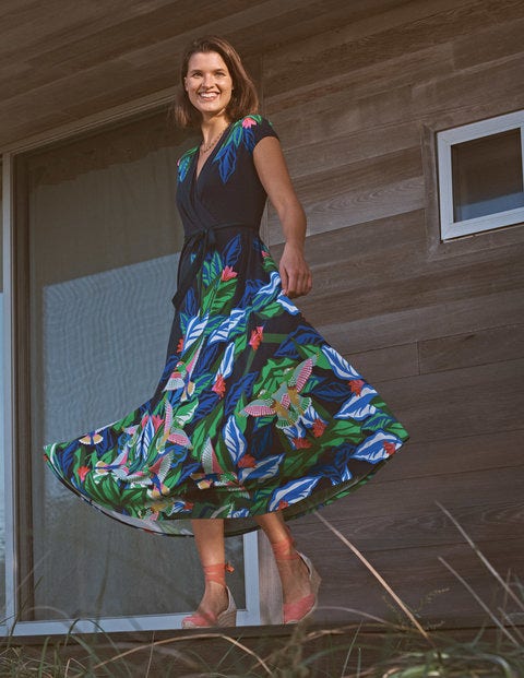 Eleanor Jersey Midi Dress - Navy, Exotic Escape Eleanor Jersey Midi Dress - Navy, Exotic Escape