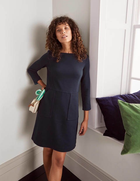 Auria Ottoman Dress - Navy Auria Ottoman Dress - Navy