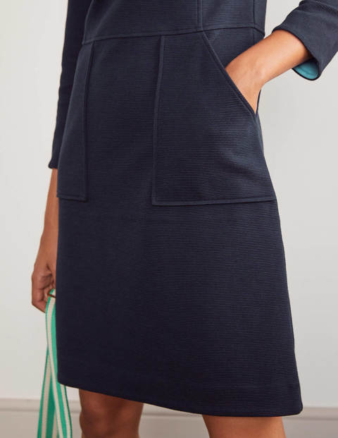 Auria Ottoman Dress - Navy Auria Ottoman Dress - Navy