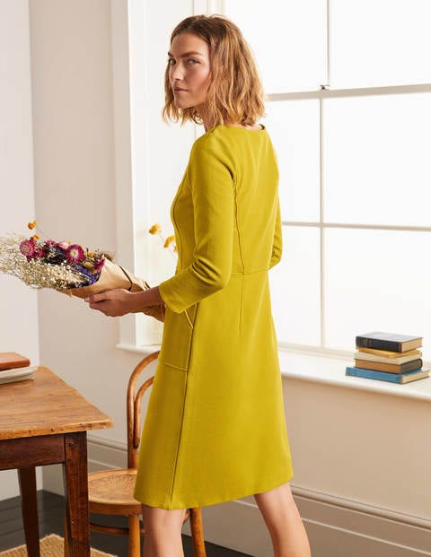 Auria Ottoman Dress - Chartreuse Auria Ottoman Dress - Chartreuse