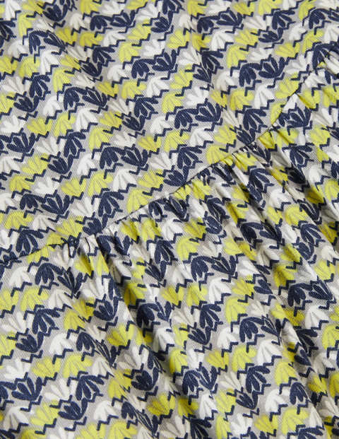 Grace Smocked Jersey Dress - Grey Squirrel, Water Lilies Grace Smocked Jersey Dress - Grey Squirrel, Water Lilies