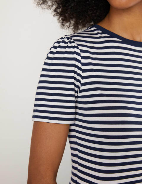 Lucinda Jersey Midi Dress - Ivory/ Navy Lucinda Jersey Midi Dress - Ivory/ Navy