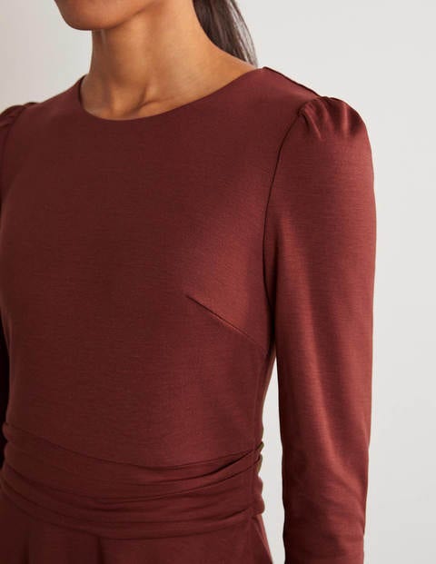 Maggie Ponte Dress - Maroon Maggie Ponte Dress - Maroon