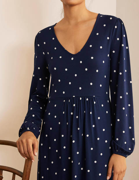 navy polka dot dress uk