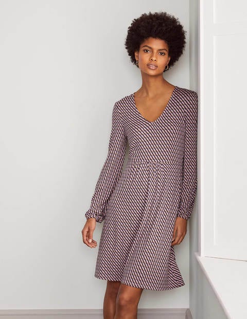 Hattie Jersey Dress - Spring Blossom, Arrow Drop Hattie Jersey Dress - Spring Blossom, Arrow Drop