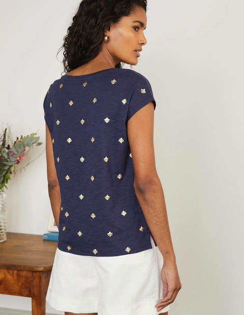 Fun Voop Tee - Navy, Coral Tile Fun Voop Tee - Navy, Coral Tile