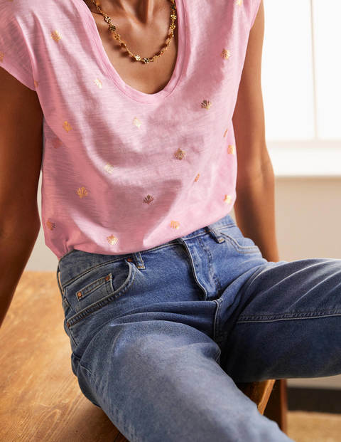 Fun Voop Tee - Spring Blossom, Coral Tile Fun Voop Tee - Spring Blossom, Coral Tile