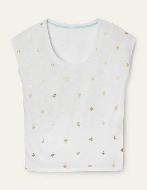 Fun Voop Tee - White, Coral Tile Fun Voop Tee - White, Coral Tile