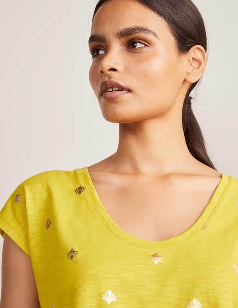 Fun Voop Tee - Chartreuse, Coral Tile Fun Voop Tee - Chartreuse, Coral Tile