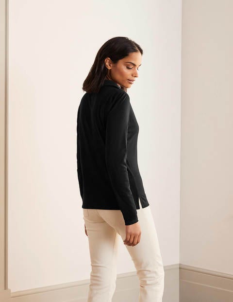 The Cotton Collar Notch Tee - Black The Cotton Collar Notch Tee - Black