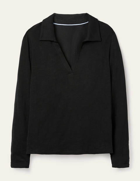 The Cotton Collar Notch Tee - Black The Cotton Collar Notch Tee - Black