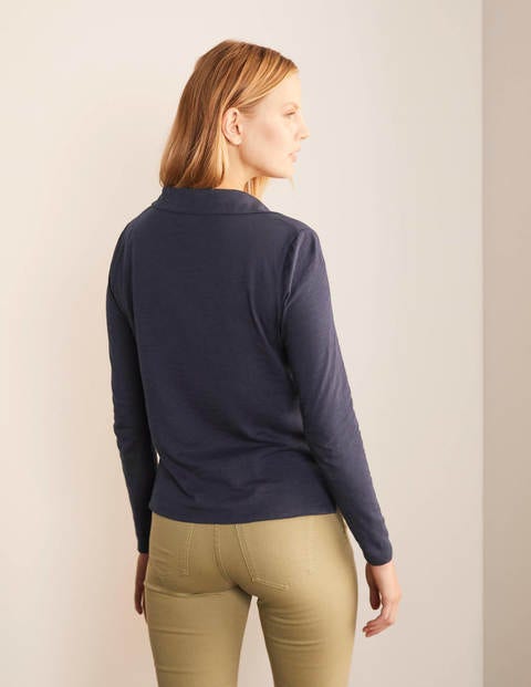 The Cotton Collar Notch Tee - Navy The Cotton Collar Notch Tee - Navy