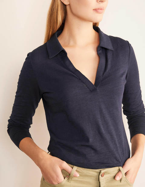 The Cotton Collar Notch Tee - Navy The Cotton Collar Notch Tee - Navy