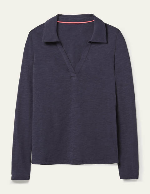 The Cotton Collar Notch Tee - Navy The Cotton Collar Notch Tee - Navy