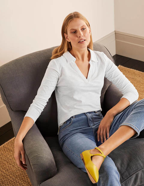 The Cotton Collar Notch Tee - White The Cotton Collar Notch Tee - White