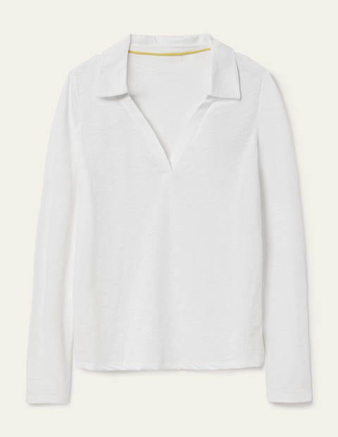 The Cotton Collar Notch Tee - White The Cotton Collar Notch Tee - White