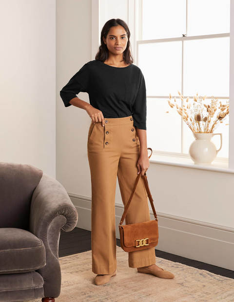 The Cotton Boxy Boatneck Tee - Black The Cotton Boxy Boatneck Tee - Black