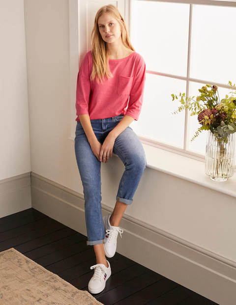 The Cotton Boxy Boatneck Tee - Lollipop The Cotton Boxy Boatneck Tee - Lollipop